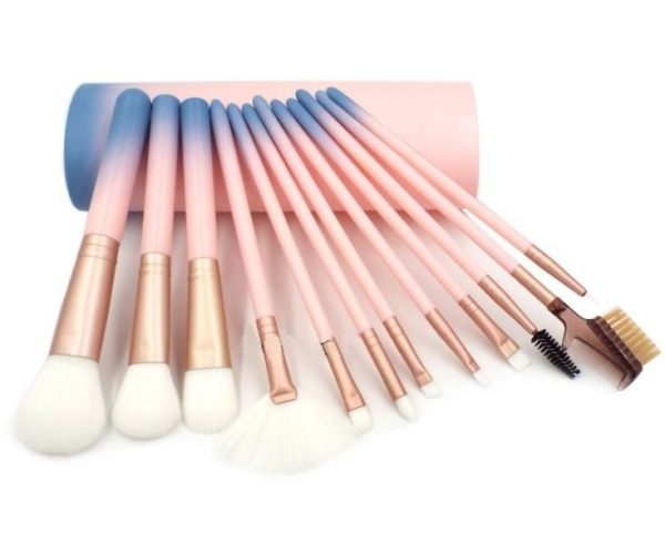 12pcs Set Berus Make Up Lembut dengan Bekas Make Up ...