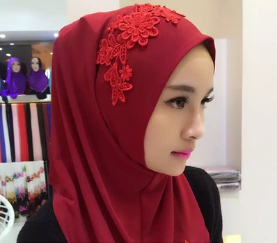 Tudung Muslimah  Lace Head Cap Scarf Malaysia Baju Plus 