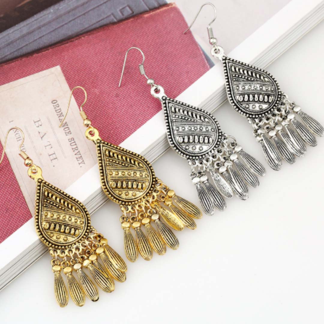 Bohemian Earing Tassel Vintage  Style  Anting Anting 