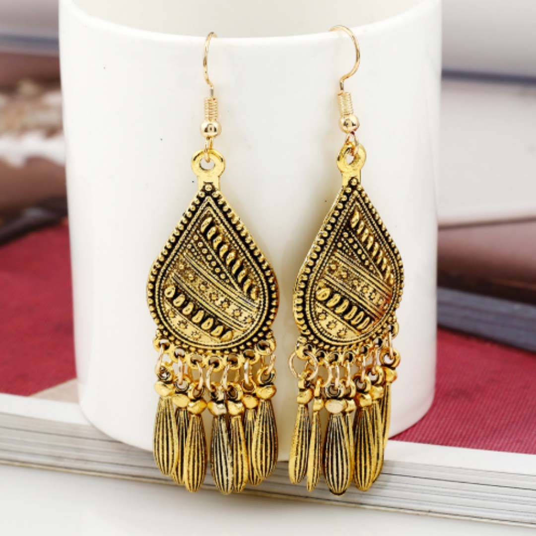 Bohemian Earing Tassel Vintage  Style  Anting Anting 