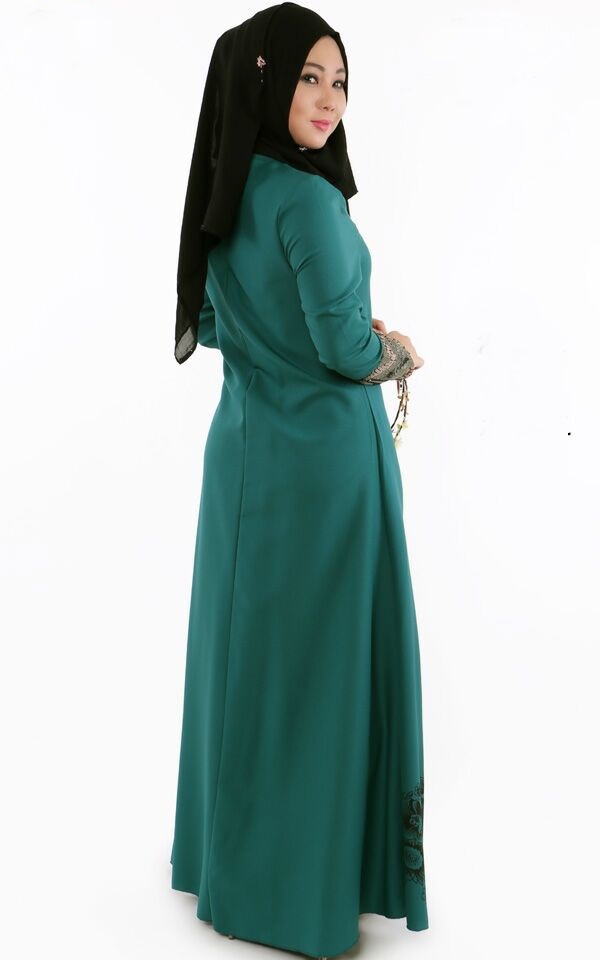 Islamic Abaya Jubah Muslimah Lengan Panjang Maxi Dress 