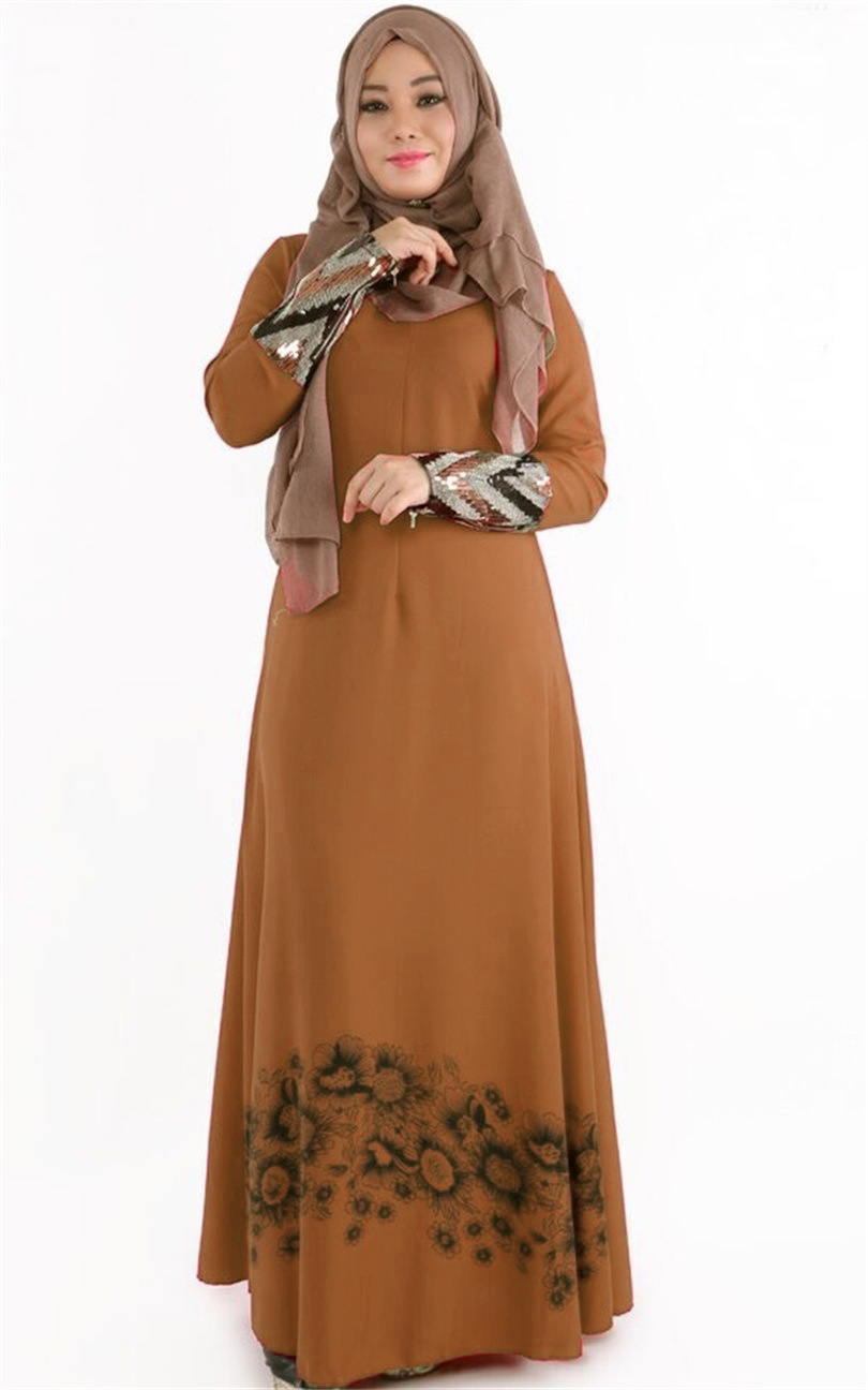 Islamic Abaya Jubah Muslimah Lengan Panjang Maxi Dress 
